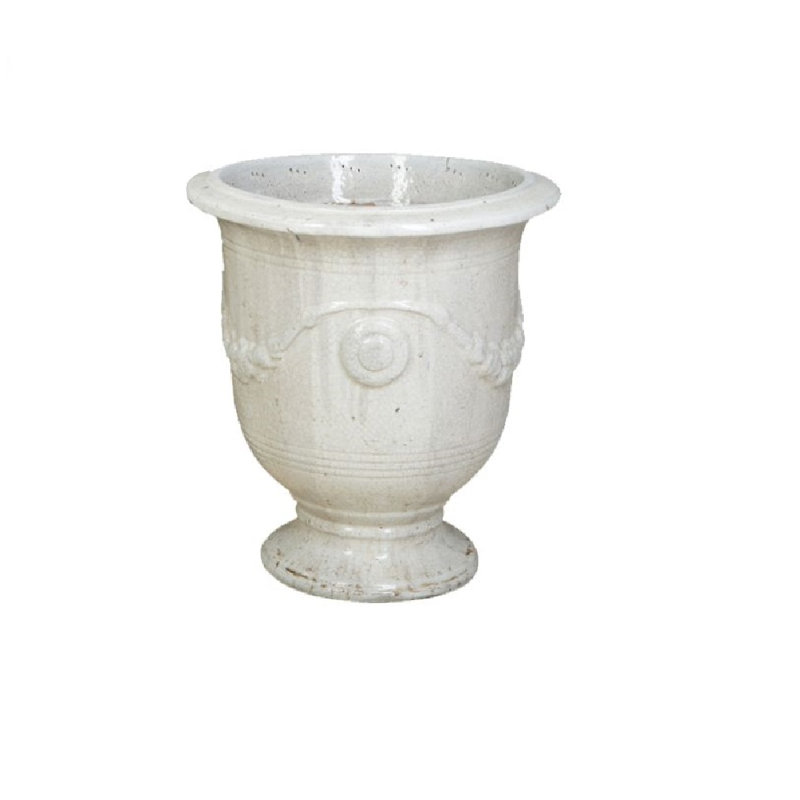 Urne Cezanne 24 po - blanc bouleau, Blanc de bouleau, Des joints pivotants doubles de 24 po