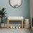 Modern Upholstered Solid Wood Entryway Shoe Bench With Soft Cushion Seat-1155150100