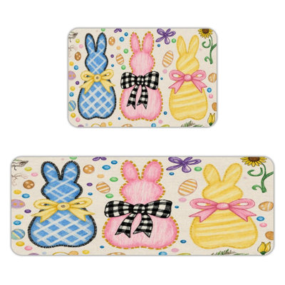 Tapis de cuisine antidérapant 2 pièces