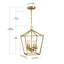 Lustre géométrique à 4 lumières Duward-1232196162