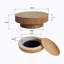 Table basse 39,37 "ronde avec rangement Table d'appoint moderne en placage de bois massif pour salon, chambre à coucher, appartement ou bureau, bois naturel-2113768636