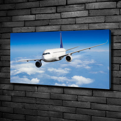 Airplane In The Air - Wrapped Canvas Print