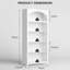 176cm H x 75cm W 5-Tier Bookcase with Tri-Color Sensor Light-820394810