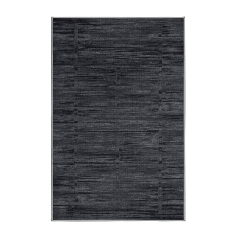Tapis abstrait gris lavable à la machine, Tapis de couloir 2 pi x 4 pi