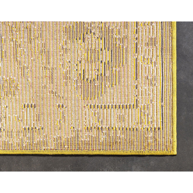 Tapis à motif oriental vert Dauphine, Rectangle 10 pi 6 po x 16 pi 5 po