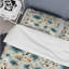 Ensemble de housse de couette à motif floral gris et bleu minimalisme-704067384