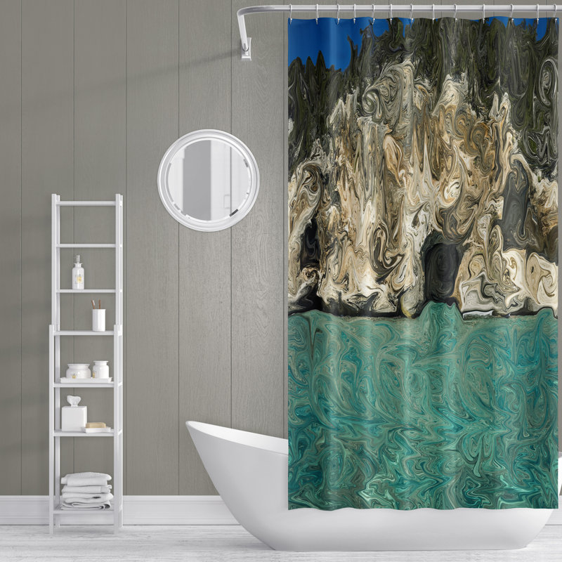 Abstract Shower Curtain, 72" H x 70" W