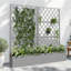 Boîte à fleurs en métal avec treillis et roues-2005197403-1966256798