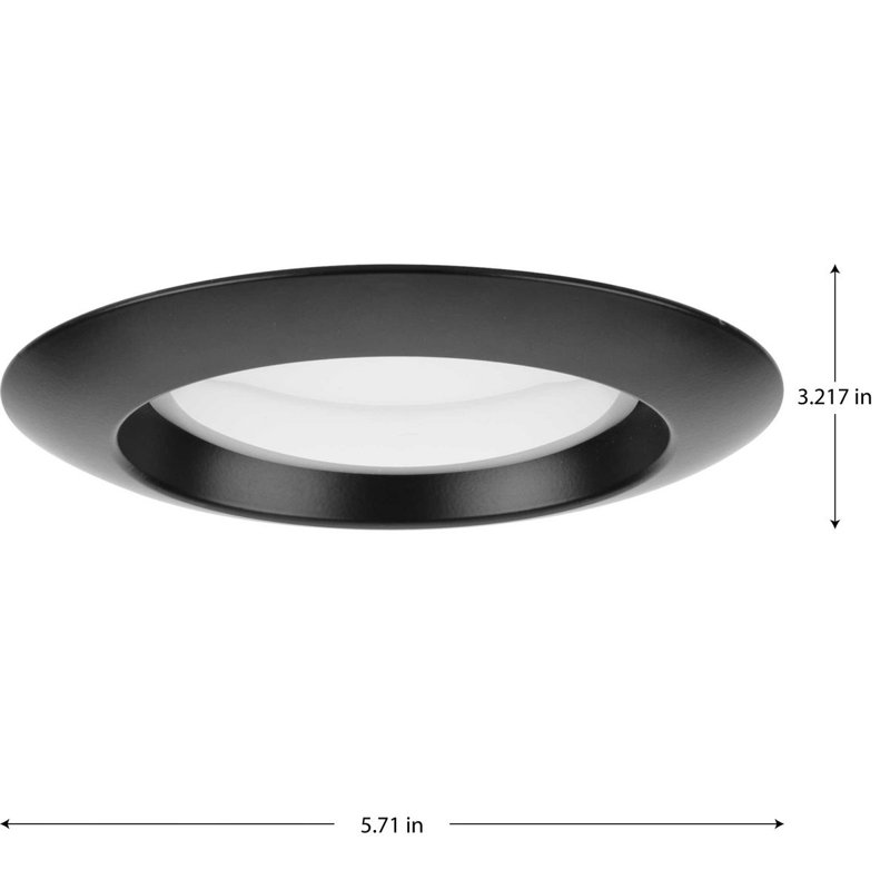 Black Aluminum 4-Inch Adjustable Eyeball LED Recessed Trim