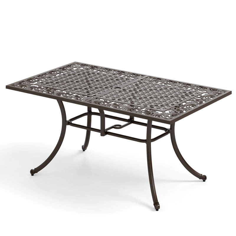 Carli Aluminum 63.6" Long Dining Table