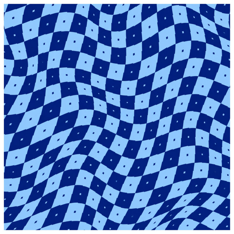 Wavy Checkered Pattern Blankets, 50in W x 60in H