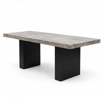 Mali Dining Bench, Cushioned Seat , Dove Gray Fabric, Dark Brown 40 Inch