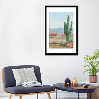 Saguaro Cactus Study II - reproduction d'art murale - papier d'art encadré