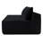 Compression Sectionals Couch, Black Corduroy Compact Modern Sofa for Home