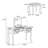 Daryel Vanity Set Featuring Stool and Flip-Up Mirror-862310170