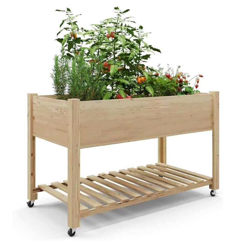 Elevated Planter, Natural