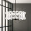 Twilight 4 Light 18in x 8.5in Pendant in White with Clear Optic Crystals-295348086-295348085