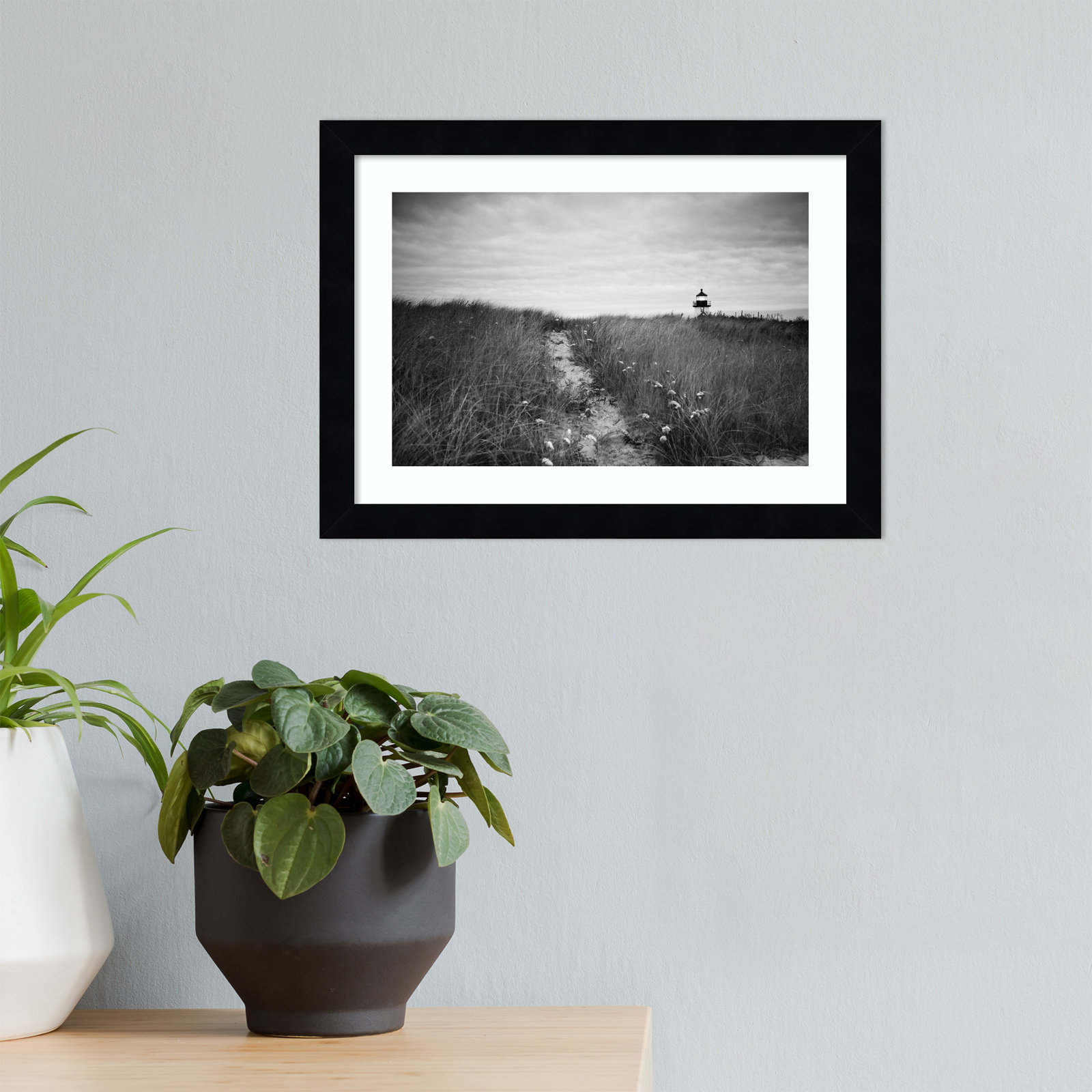 Nantucket Lighthouse Photo Print, Black, 10" H x 13" W