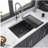 23"x 18"x 9" Undermount Single Bowl Kitchen Stainless Steel with 9 Inch Deep - 23" Gunmetal Black Kitchen Sink