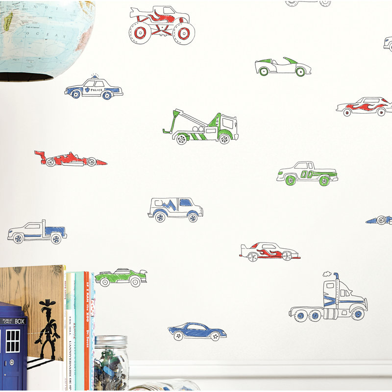 Rouleau de papier peint L 32,81 pi x l 20,5 po Mcgehee, Vert / bleu clair