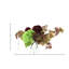 Hortensia et renoncule dans un vase en verre