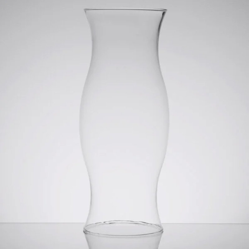 Hurricane Shade Clear Glass 5" Dia 14" High Antique Style
