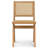 Regina Solid Wood Dining Chair with Rattan Backrest and Armless Mid-Century Design (Set of 2)-876601289