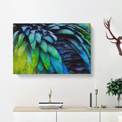 Parrot Feathers - Wrapped Canvas
