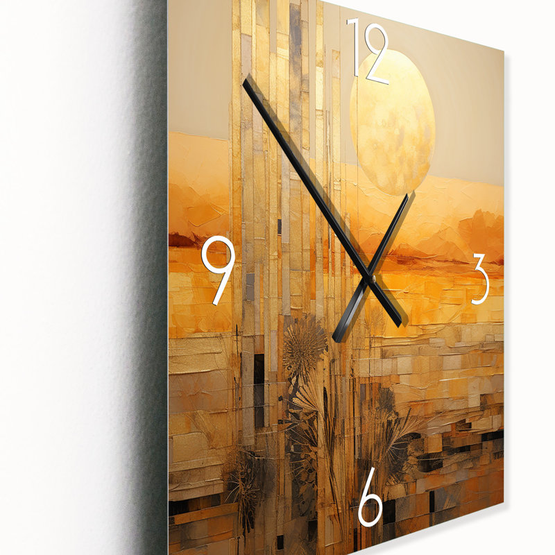 Horloge murale Golden Sunset, Médium