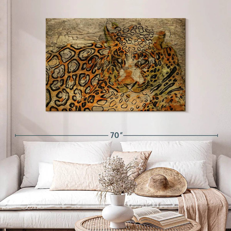 Brampt Wild Cat Skin, 32" H x 48" W