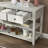 Nibbi 47" Console Table with Wood Frame and Legs, 3 Drawers and 2 Open Shelves Grey-131387910
