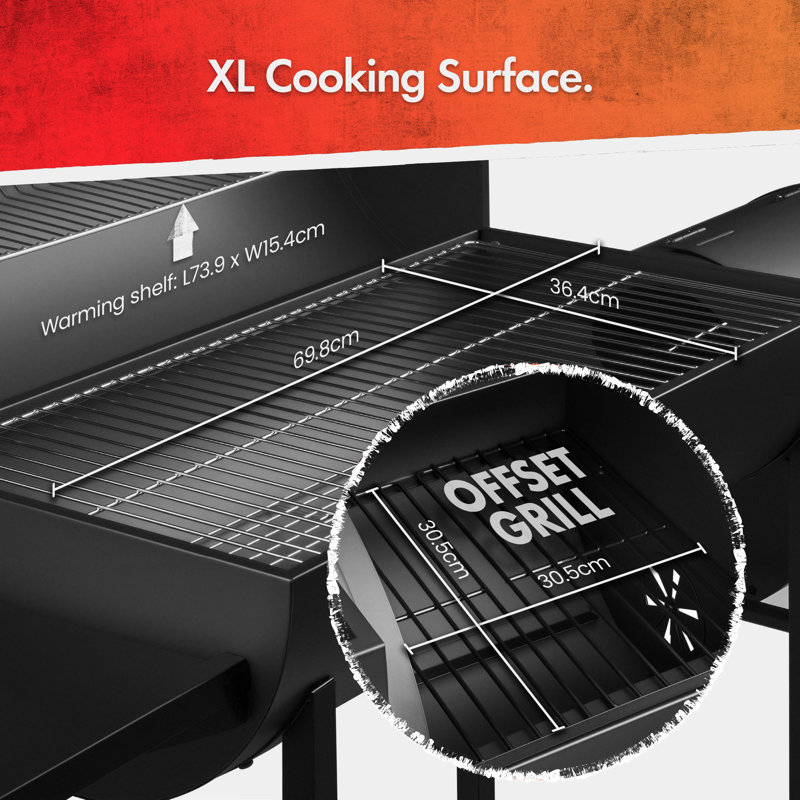 VonHaus 137cm W Charcoal Grill