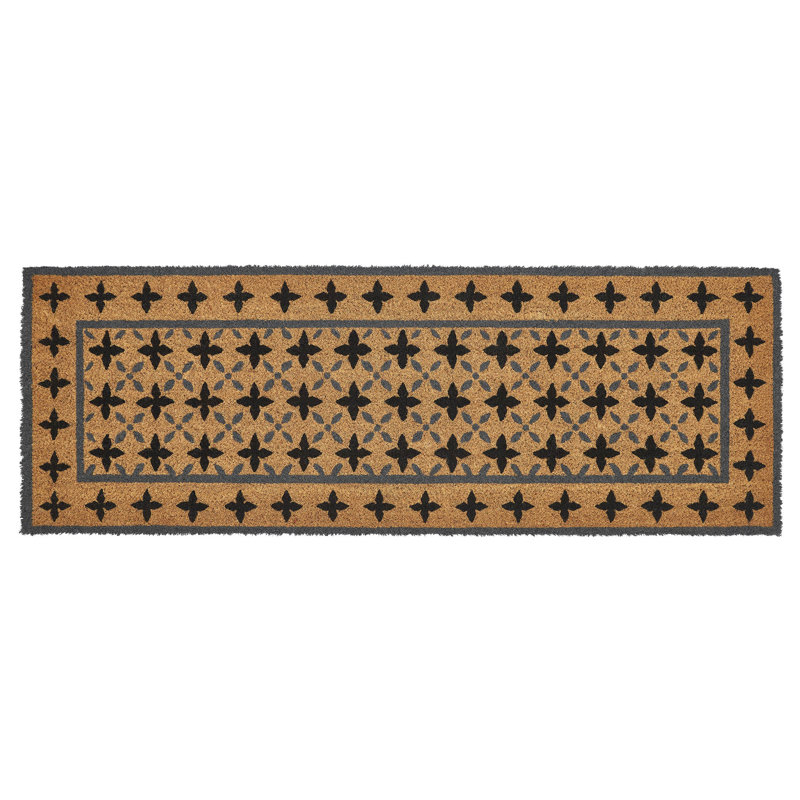 Tapis Durango noir gris Coir, L 17 po x L 48 po