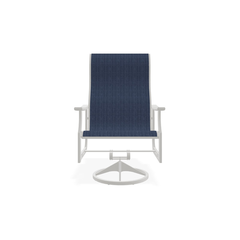 St. Catherine Polymer Outdoor Lounge Chair, Navy 13D Sunbrella®, Snow