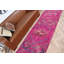 Tapis turc rose Herki Vintage rétro idéal pour les couloirs d'escalier et pour ajouter une ambiance fraîche à votre espace