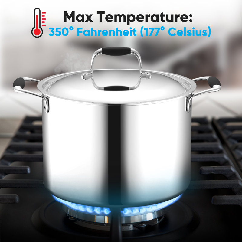 NutriChef 7.76'' Stainless Steel Lid