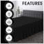 Premium Cotton Blend Plain Dyed Valance Sheet | Soft Durable and Breathable Luxury Bed Sheet for Ultimate Comfort-35991538-35991543
