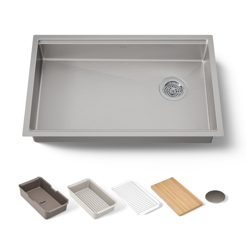 Strive® 29 In. Undermount Single-Bowl Workstation Kitchen Sink