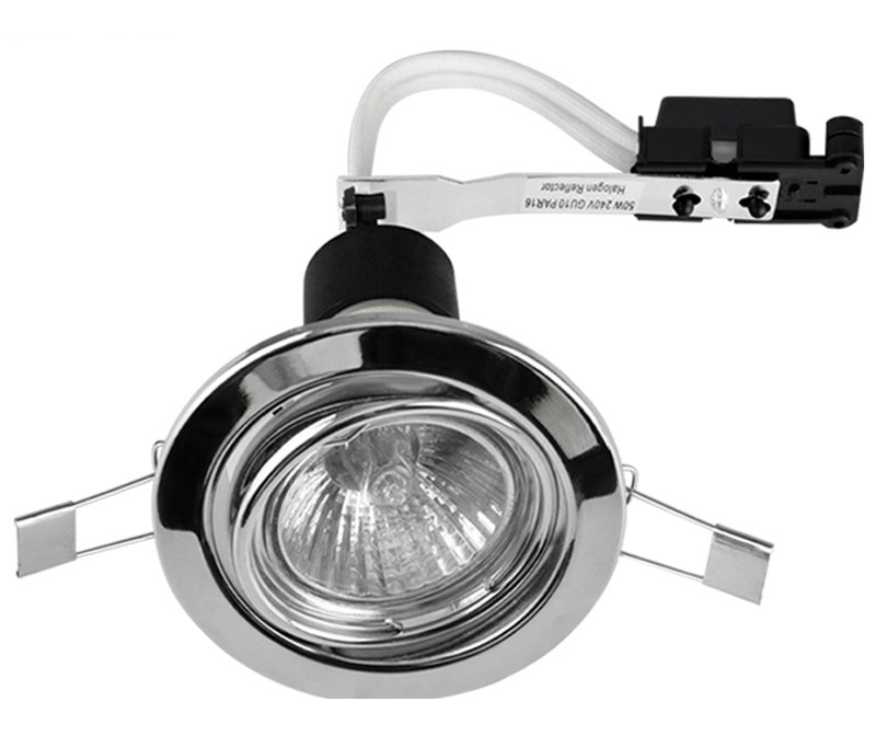 Steel Tiltable Recessed Downlight, Chrome