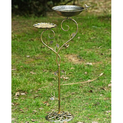 37 H Cast Iron Pedestal Bird Bath 2 In1 Bird Baths For Outdoors