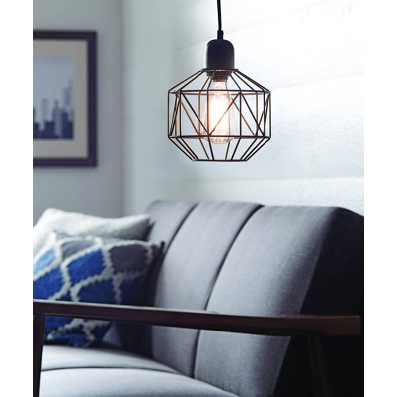 1 - Light Bronze Caged Pendant