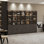 Modern Aluminum Frame Bookcase Set With Tempered Glass Doors, 3-Color LED Lighting, And Storage Drawers