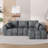 Boneless 101" 2-Piece Chenille Upholstered Sectional, No Assembly Required Modern L-Shaped Couch Sofa Chaise-247900939
