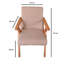 Chaise rembourrée à dossier brun / orange