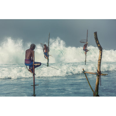 Stilt Fishermen of Sri Lanka 1 Piece Wrapped Canvas Wall Art