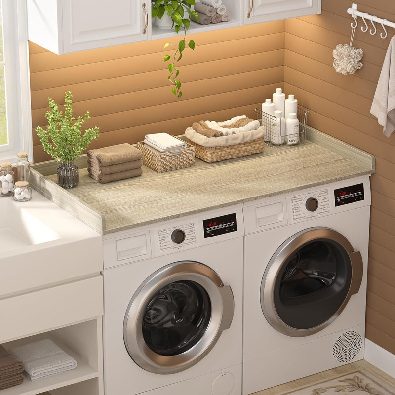 Washer and Dryer Countertop, White Oak