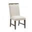 Table de salle à manger moderne avec finition brun et table d'appoint extensible avec chaises d'appoint beige-1931830780