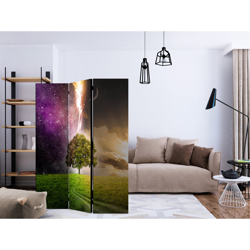 Gradus 135cm W x 172cm H 3 - Panel Solid Wood Folding Room Divider