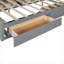 Lit en bois massif gris avec rangement intégré et grand lit avec prises de charge intégrées-474891902