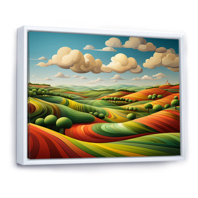 «Multicolor Bold Farm Landscape I - Meadow», art mural
